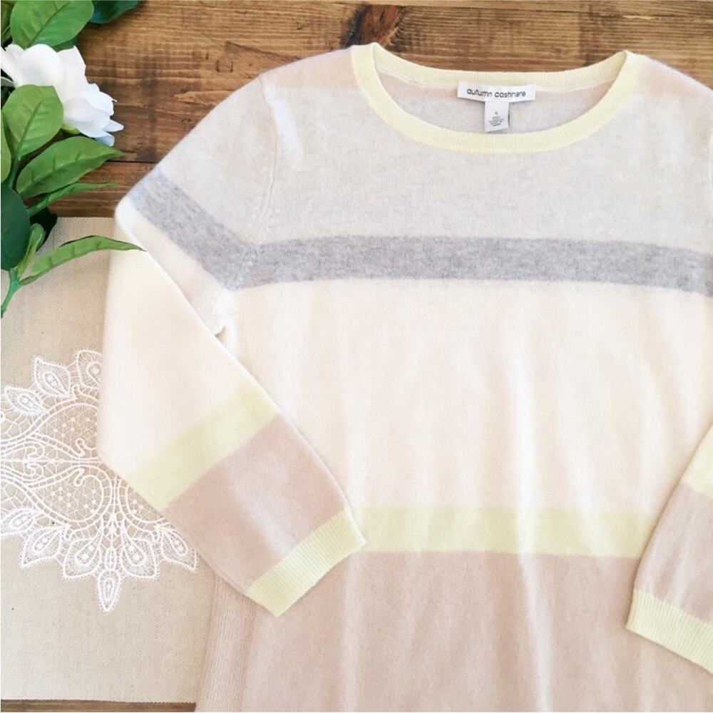 Autumn Cashmere Soft Cream Crew Neck Sweater